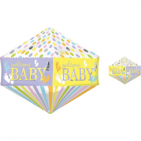 Balon Folie Anglez Welcome Baby - 43 x 53 cm, Amscan 32248