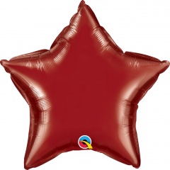 Balon folie metalizat stea burgundy - 20"/50 cm, Qualatex 41533