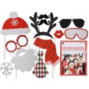 Accesorii foto petrecere Craciun, Radar 960130, Set 12 buc