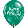 Baloane latex Merry Christmas, Qualatex 21604, Set 6 buc