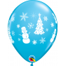Baloane latex Scene de iarna si om de zapada, Qualatex 21606, Set 6 buc