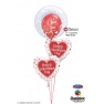 Balon Deco Bubble, Inimi - 24"/61 cm Qualatex 29505