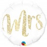 Balon Folie 45 cm Glitter - Mrs, Qualatex 57316