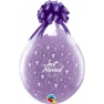 Baloane latex stuffing 18" inscriptionate Just Married Flowers-A-Round Diamond Clear, Qualatex 39174