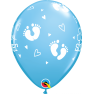 Baloane latex 11''/28 cm Baby Shower Talpi & Inimi, Qualatex 54163
