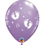 Baloane latex 11''/28 cm Baby Shower Talpi & Inimi, Qualatex 54163
