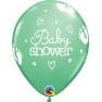 Baloane latex 11''/28 cm Baby Shower Talpi & Inimi, Qualatex 54163
