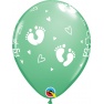 Baloane latex 11''/28 cm Baby Shower Talpi & Inimi, Qualatex 54163