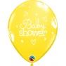 Baloane latex 11''/28 cm Baby Shower Talpi & Inimi, Qualatex 54163