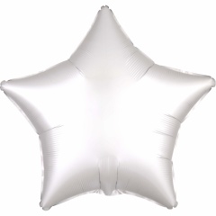 Balon folie 45 cm stea Satin Luxe White, Amscan 38591