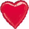 Balon folie rosu metalizat in forma de inima - 45 cm, Amscan 10584, 1 buc