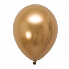 Baloane latex 33 cm Gold - Shiny (Chrome), Gemar 120.88, set 10 buc