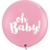 Balon latex Jumbo 3ft inscriptionat Oh Baby! - Pink, Qualatex 85829, 1 buc