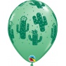 Baloane latex 11"/28 cm inscriptionate Cactus, Qualatex 86020, set 6 buc