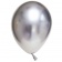 Baloane latex 33 cm Silver- Shiny (Chrome), Gemar 120.89, set 10 buc