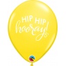 Baloane latex 11''/28 cm inscriptionate Hip Hip Hooray!, Qualatex 90993