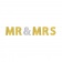 Banner litere cu sclipici pentru nunta - Mr. & Mrs., 18 cm x 3.65 m, 120240