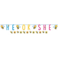 Banner decorativ pentru baby shower - He or She, 120395, 2 buc