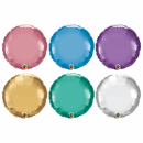 Balon Folie Chrome Rotund - 45 cm, diverse culori, Qualatex