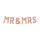 Pachet baloane folie Mr. & Mrs. rose gold - 41 cm, 58820