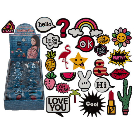 Accesorii decorative haiose pentru haine, ca. 6 cm, 8 modele, 02/5026, set 3 buc