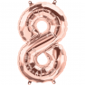 Balon Folie Cifra 0-9 Rose Gold - 16"/41 cm, Qualatex, 1 buc