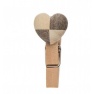 Clips decorativ din lemn cu inimioare, ca. 4 cm, Radar 76/0998, 6 modele, 1buc