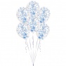 Baloane latex 11'' + confetti albastre, 9903278, Set 6 buc
