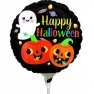 Balon Mini Folie Halloween - Happy Ghost & Pumpkins - 23 cm, umflat + bat si rozeta, Radar 38162