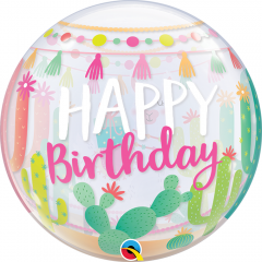 Balon Bubble 22" Llama Birthday Party, Qualatex 87742