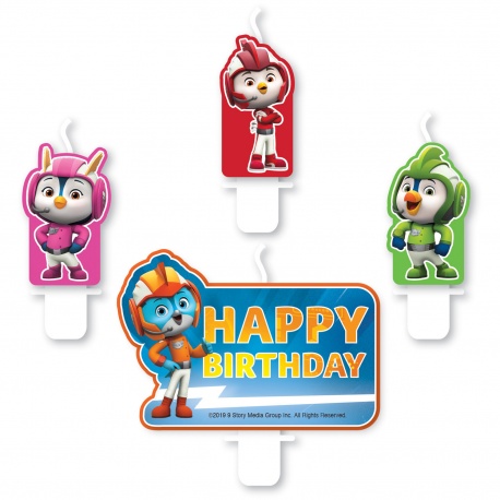 Lumanari pentru tort figurine Top Wing- 5.5 x 6.4 cm, Radar 9904879, set 4 buc