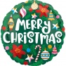 Balon Folie 45 cm Craciun- Merry Christmas, Amscan 40104