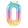 Balon Folie Cifra 0-9 Jelly Ombre, 41 cm / 16", Qualatex, 1 buc