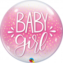 Balon Bubble Baby Girl 22''/ 56 cm, Qualatex 10035