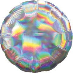 Balon Folie Iridescent Rotund Argintiu- 50 cm, Amscan 39258