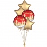 Standard "Satin Santa Village" Foil Balloon, Amscan 38311
