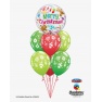 Balon Bubble 22"/56cm Qualatex, Merry Christmas, 43434