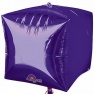 Birthday Party Cube Shaped Foil Balloon 3D Purple, 45 cm, 01015