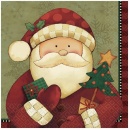 Servetele de masa pentru sarbatori- Mos Craciun, 33 x 33 cm, A 519189, Set 16 buc