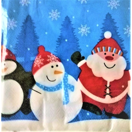Servetele de masa pentru sarbatori- Mos Craciun, 33 x 33 cm, A 926450, Set 20 buc