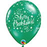 Baloane latex 11"/28 cm Merry Christmas, Q 14610