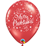 Baloane latex 11"/28 cm Merry Christmas, Q 14610