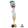Balon folie figurina pahar de sampanie, 39" Qualatex 16269