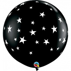 Balon latex Jumbo 3ft inscriptionat - Contempo Stars Gender Reveal, Q 88280, 1 buc