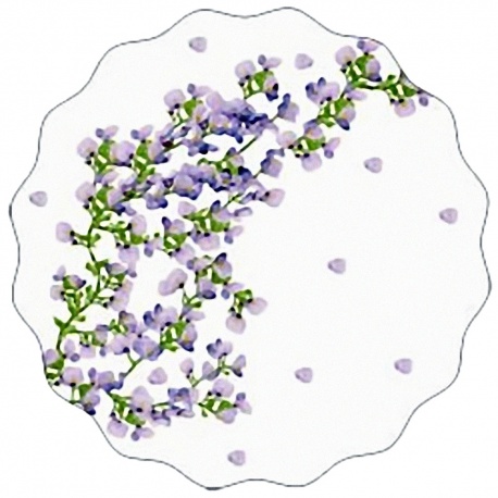 Farfurii carton cu flori lila pentru petrecere - 23 cm, Radar 62537, Set 10 buc