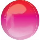 Balon folie Ombre Orbz Red & Pink - 40553