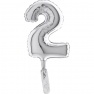 Balon Micro folie cifra 7 argintiu -18cm, Radar GB07097S