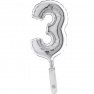 Balon Micro folie cifra 7 argintiu -18cm, Radar GB07097S