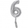 Balon Micro folie cifra 7 argintiu -18cm, Radar GB07097S