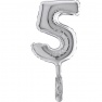 Balon Micro folie cifra 7 argintiu -18cm, Radar GB07097S